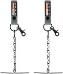 MELOTOUGH Tape Thong for Tool Belt Waist Electrical Tape Strap Chain with Keyring and trigger snap hook for Belt (Grey Color, 2)