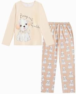 VENTELAN Women Christmas Pajamas Cute Sleepwear Long Sleeve Stripes Loungewear Set,3XL