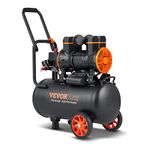 VEVOR 6.3 Gallon Air Compressor, 2HP 3.35 CFM@90PSI Oil Free Air Compressor Tank & Max. 116PSI Pressure, 70 dB Ultra Quiet Compressor for Auto Repair, Tire Inflation, Spray Painting, Woodwork Nailing