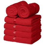 Story@Home Hand Towel | 450 GSM | Towel Set of 6 | Wine Red | 100% Cotton Ultra Soft | Ideal as Kitchen Towel | 40 x 60 cm | Hand Towels for Men, Women & Kids | Perfect for Everyday Use