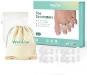 Welnove Toe Separators - 2 Pair Toe Spacers for Women Men to Correct Bunion, Toes Straighteners for Plantar Fasciitis, Hammertoes, Relieve Feet Pain, Foot Alignment (S)