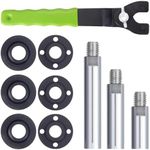 Relioky 5/8"-11 Angle Grinder Nut*6 & Angle Grinder Extension Shaft*3& Angle Grinder Wrench*1 for Makita Dewalt Milwaukee Metabo Bosch Ryobi Black Decker Angle Grinder Accessories