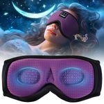 TOPOINT Bluetooth Sleep Mask Headphones, Wireless 3D Eye Mask with Bluetooth Headphones Eye Mask for Sleeping,Upgraded 200% Breathability Sleeping Headphones for Travel/Nap/Yoga/Meditation/Relaxation