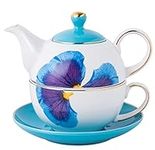 Jusalpha Blue Petal Classic Teapot-