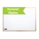 DESK TECH Dry Erase Magnetic White Bulleting Board with Beige Pinewood Wooden Frame -Gifted 2 Magnet- 12 x 18 inches - Flexible Mounting, Versatile for School, Office and Home Use