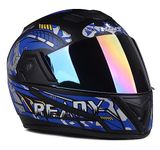 URBAN CARRIER Dashing ISI Certified Full Face Helmet for Men and Women with Rainbow Visor Motorbike Helmet-ABS Material(Batman)