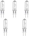 Anyray A1708Y 5-Bulbs 75 Watt G8 75W Halogen T4 Light Bulbs 110V-130V GY8.6 75Watt Base