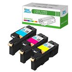 InkJello Compatible Toner Cartridge Replacement for Dell 1250 1250c 1350 1350cnw 1355 1355cn 1355cnw C1760 C1760nw C1765 C1765nfw 1250 (Cyan/Magenta/Yellow, 3-Pack)