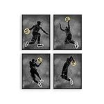 Basketball Wall Art Prints,Set of 4