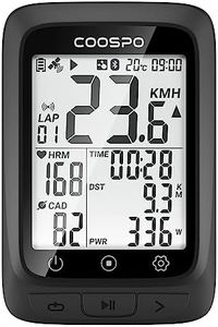 COOSPO Bike Computer GPS Wireless, ANT+ Cycling Computer GPS with Bluetooth, Multifunctional ANT+ Bicycle Computer GPS with 2.4 LCD Screen, Bike Speedometer with Auto Backlight IP67