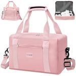 CS COSDDI Designed for Ryanair Cabin Bag 40x20x25 Underseat Carry-ons Bag, Expandable for Easyjet Cabin Bag Travel Bag with Trolley Sleeve Weekend Overnight Bag Hand Luggage Bag for Women Men (Pink)