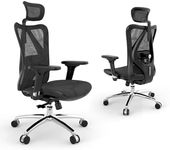 SIHOO Ergonomic Office Chair Mesh Desk Chair with Adjustable Lumbar Support 3D Armrests Breathable High Back Computer Chair (Black)