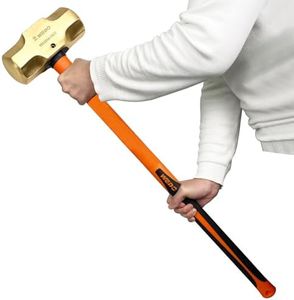 WEDO Brass Sledge Hammer With Fiberglass Handle, Non-Magnetic, Die-Forge, Corrosion Resistant, DIN Standard, 16lb, 900mm, 36"