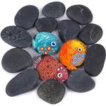 VGOODALL 15PCS Painting Rocks, River Rocks for Painting DIY Rocks Natural Smooth Rocks for DIY Craft School Kindness Project Decorations