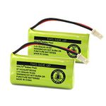 Kruta BT162342 BT262342 2.4V 800mAh Ni-MH Cordless Phone Battery Pack, Also Compatible with BT183342 BT283342 AT&T EL52351 TL90070 VTech CS5119 DS6511 DS6722 LS6305 Handset, 2-Pack (Pack 2)