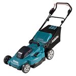 Makita DLM538CT2 Twin 18V (36V) Li-ion LXT 530mm Lawnmower complete with 2 x 5.0 Ah Batteries and Charger, Blue