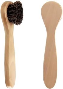 2-Pack Wood Handle Facial Cleansing Brush with Soft Horsehair Natural Bristles, Gentle Exfoliating Scrub Brush for Face and Skin Care