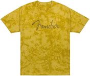 Fender Tie-Dye Logo T-Shirt, Mustard, XL