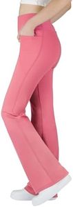 BIG ELEPHANT Girls Flare Leggings with Pockets, High Waisted Bootcut Pants