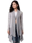 eWools Women Ladies Winter Wear Woolen Shawl Collar Long Sleeves Shrug (Pack of 1, Grey, Small)