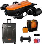 G GENEINNO Professional Underwater Drone 150M Tether Titan ROV AUV Robot with 4K UHD Camera Remote Control Undersea Detection for Viewing, Recording, Fishing, Rescue Work (T1 150m)
