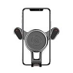 DFV mobile - Rotatable Triangle Universal Car Air Vent Phone Holder Stand Mount with Clip for ALCATEL ONYX (2019) - Black