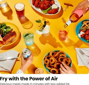 CHEFMAN Dual Air Fryer Oven 5.6L – Dishwasher Safe Baskets, Sync Finish, Black