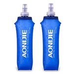 SANIQUEEN.G Soft Flask TPU Foldable Running Water Bottles BPA Free Collapsible Flask for Hydration Pack Cycling Marathon Running Hiking (500ml/16.9oz - Pack of 2)