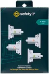 Safety 1st - Secure-to-Explore Adhesive Cabinet Locks Baby Proofing, Child Locks for Cabinets and Drawers (8 Locks), White