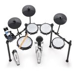 Alesis Nitro Max Kit Eight Piece Electronic Drum Kit with Mesh Heads, Bluetooth