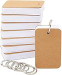 Juvale 8 Pack Blank Flash Cards with Rings for Studying with 50 Sheets Each, 250gsm Index Notecards (2.2 x 3.5 In)