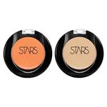 STARS COSMETICS Full Coverage Concealer Cream Waterproof & Matte Finish for All Skin Types – Corrects Dark Circles, Acne & Blemishes Long-Lasting – Orange & Light Beige (Pack of 2, 5g each)