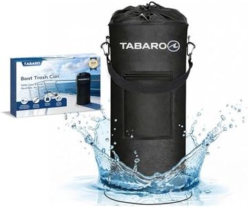 Boat Trash Can, Fits 10-13 Gallon Bags, Reusable Marine Trash Bag Boat Accessories, Odor & Leak Resistant, Easy Mount for Fishing, RV, Kayak & Pontoon Boats, Cool Boating Gifts for Men & Boat Owners