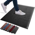 FB FunkyBuys Washable Door Mats Indoor & Outdoor - Non-Slippery Heavy Duty Doormats Indoor - Highly Absorptive Rubber Door Mat - Perfect for Kitchen, Home and Hotel Entrance (Anthracite, 40X60)