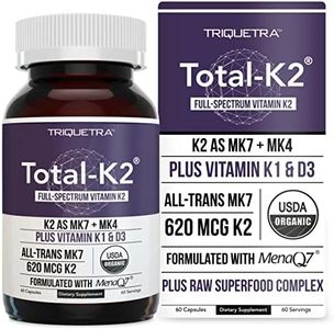 Total K2 Vitamin K2 MK7 MK4 K1 D3 Cofactor 620 mcg