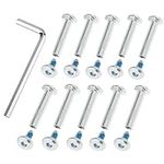 Inline Skate Replacement Screws, Shaft OD 6mm Skating Wheel Axle Replacement Bolt Fittings Bearings for Inline Skate Wheels,Pack of 10