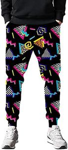 WXUEH Fashion 80s Style Jogger Sweatpants Mens Funny Joggers Pants Casual Track Pants 90s Outfit for Men Sports Athletic, 80s 90s Black Animal Print, XX-Large