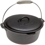 Old Mountain 78211 Cast Iron Flat Bottom Dutch Oven, 4.5 Quart