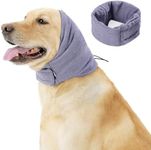 JOHNBOLIN Dog Thunder Ear Muffs,Dog Calming Hoodie No Flap Ear Wraps for Dogs Hematoma Healing,Dog No Flap Noise Protection Ear Wrap Relieve Anxiety,Dog Ear Cover The Grooming (Light Purple, Medium)