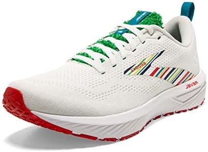 Brooks Chaussures de course Revel 6 Neutral pour homme, Blanc/vert/rouge, 49.5 EU
