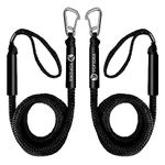 Boat Line Seadoo Accessories - 2 Pack (6ft & 6ft) Bungee Dock Line Mooring Rope with Stainless Steel Clip