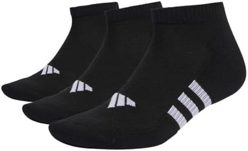 adidas Performance Cushioned Low Socks 3 Pairs, Black/Black/Black, Medium