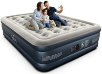 iDOO Air Mattress Queen with Built in Pump, 18" Comfort Inflatable Mattress, 3 Mins Inflation Blow up Mattress for Camping&Home Guest & Travel, Queen Size Air Bed, Matelas Gonflable
