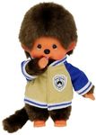 Bandai Monchhichi Plush Jacket Teddy – 80's Monkey Plush – Very Soft Plush 20 cm for Children and Adults – Children's Toy 2 Years and Above – SE42223