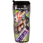 Jaymo PixMug – 14 oz Photo Travel Mug with Flip Top - The Mug That's a Picture Frame - DIY - Insert Your Own Photos or Create and Print Inserts Online - 1 Pack