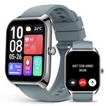 Smart Watch(Answer/Make Call), 2.02" Smartwatch with Blood Oxygen Heart Rate Sleep Monitor, IP68 Waterproof Fitness Tracker 100+ Sports Modes Compatible with iOS Android for Men Women