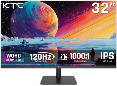 KTC 32 Inch 2K Computer Monitor, IPS 1440p Monitor with Ultra-Thin Bezels, HDR10, Freesync/G-sync, HDMI/DP Ports, Tilt Adjustable, Eyecare, Ideal for Business, Office, and Casual Gaming