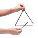 7 Inch Musical Steel Triangle Percussion Instrument With Striker