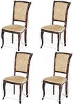 CULOTOL 4/6 Pcs Plastic Dining Chair Protectors with Backrests - Waterproof Thickened PVC Chair Seat Covers Removable Washable Chair Slipcover Keeping Your Dining Chair Away from Water Dust (4)