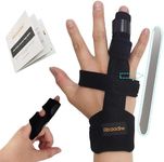 Abaadlw Trigger Finger Splint 2 Pcs, Adjustable Index Finger Splint, Finger Splint Middle Finger, Ring Finger Splint, Pinky Finger Splint,Hand Brace